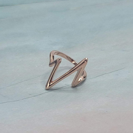 Rose Gold Heartbeat Ring