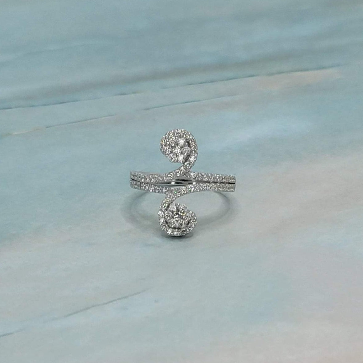 Swirl CZ Ring