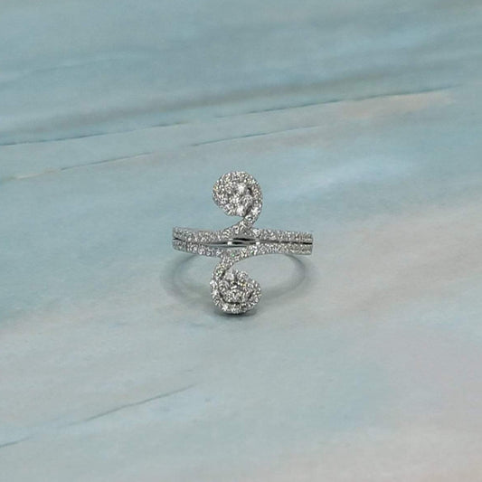 Swirl CZ Ring